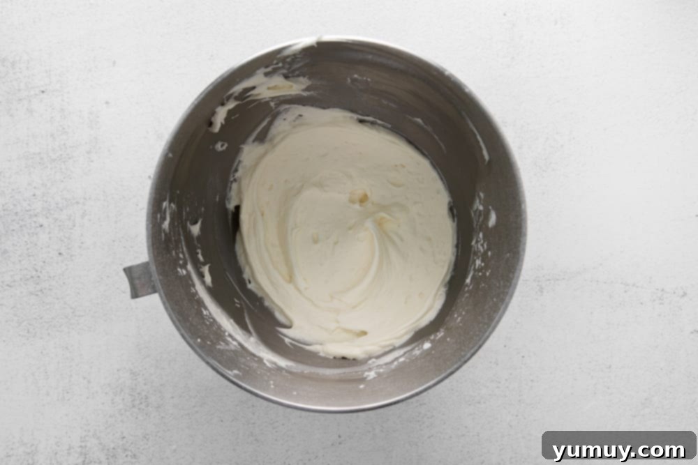 Indulgent Homemade Red Velvet Cupcakes 18 whipped cream in a metal mixing bowl on a white background.