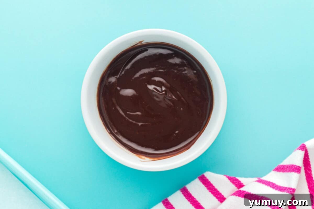 Golden Cookie Fries with Chocolate Chips 18 Smooth and rich homemade chocolate ganache, perfect for dipping cookie fries.