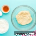 Golden Cookie Fries with Chocolate Chips 5 Essential ingredients for Chocolate Chip Cookie Fries: egg, vanilla, flour, and creamed butter and sugar.