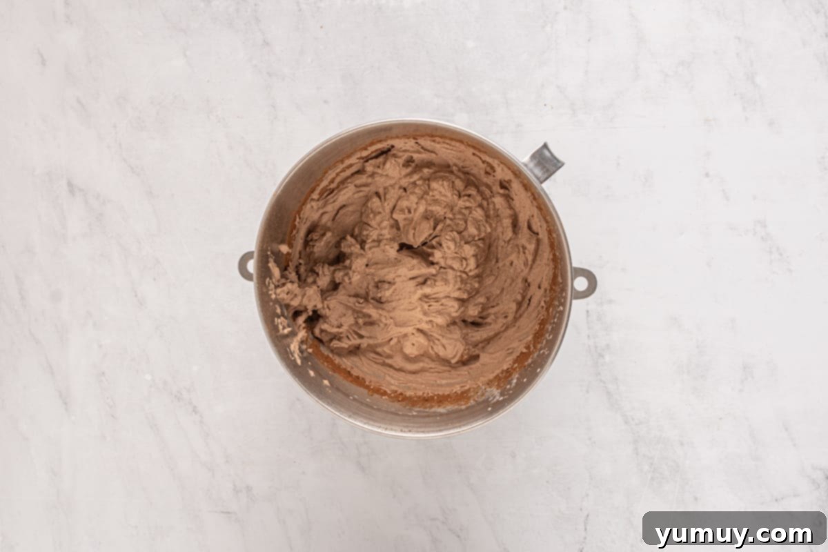 frosting in a mixing bowl