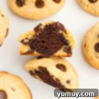 brownie stuffed chocolate chip cookies