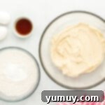 ingredients arranged in mixing bowls