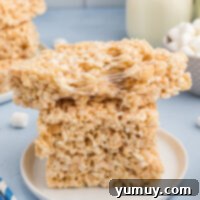 Crispy Marshmallow Squares 4 Rice Krispie treat on a clean background