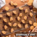 Finished acorn cookies ready to be served