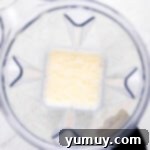 a blender filled with a mixture of ingredients.