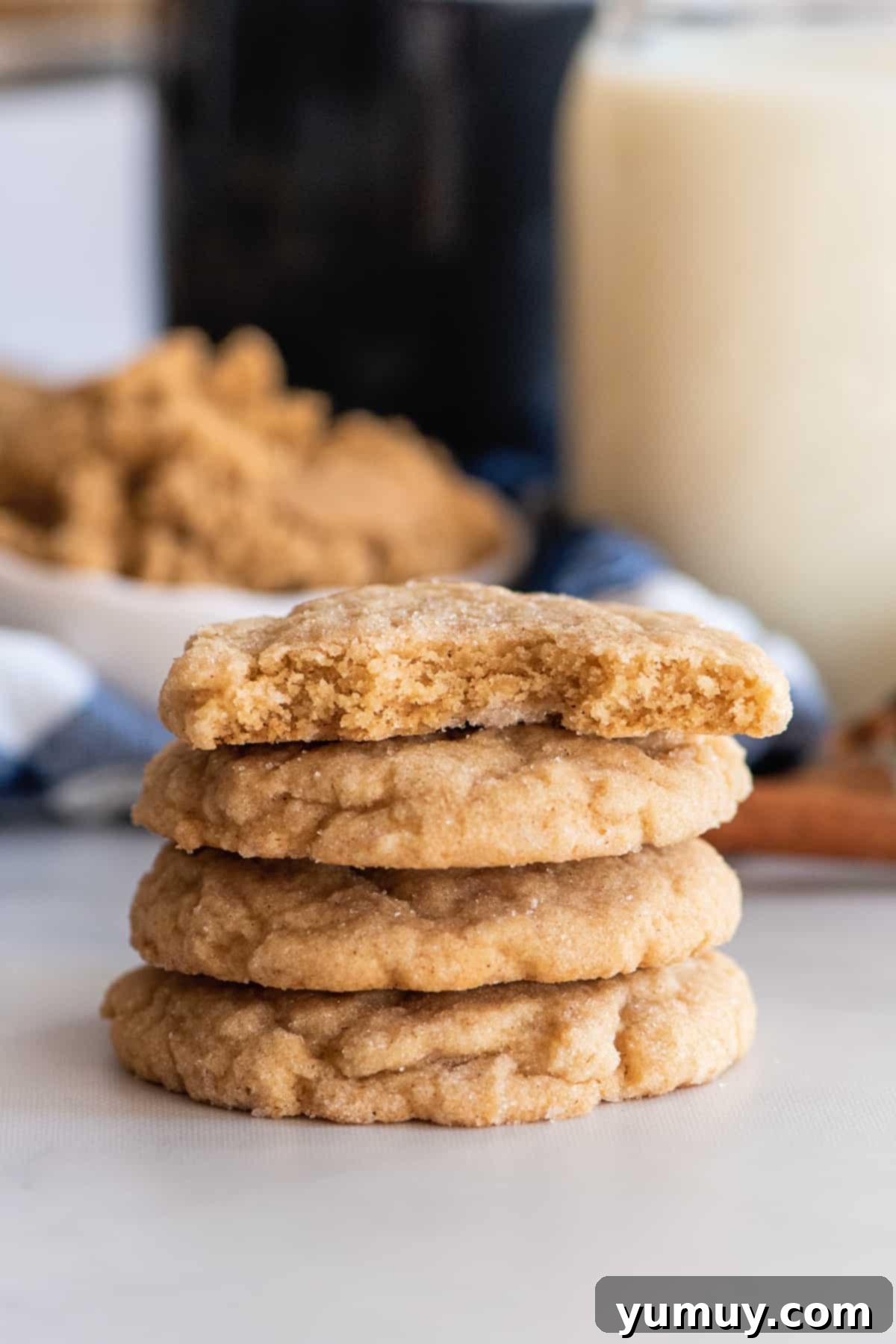 Golden Brown Sugar Delights 2 A stack of golden brown sugar cookies, perfectly baked and ready to enjoy.