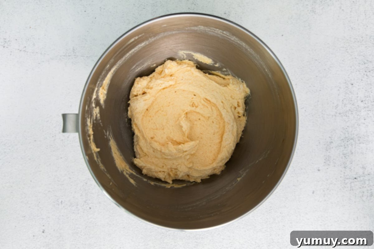 a metal mixing bowl with dough in it.