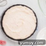 Frosty Peppermint Delight 9 A peppermint pie in a chocolate pie crust, ready for chilling.