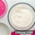 Cake mix in a glass bowl, ready for the wet ingredients.