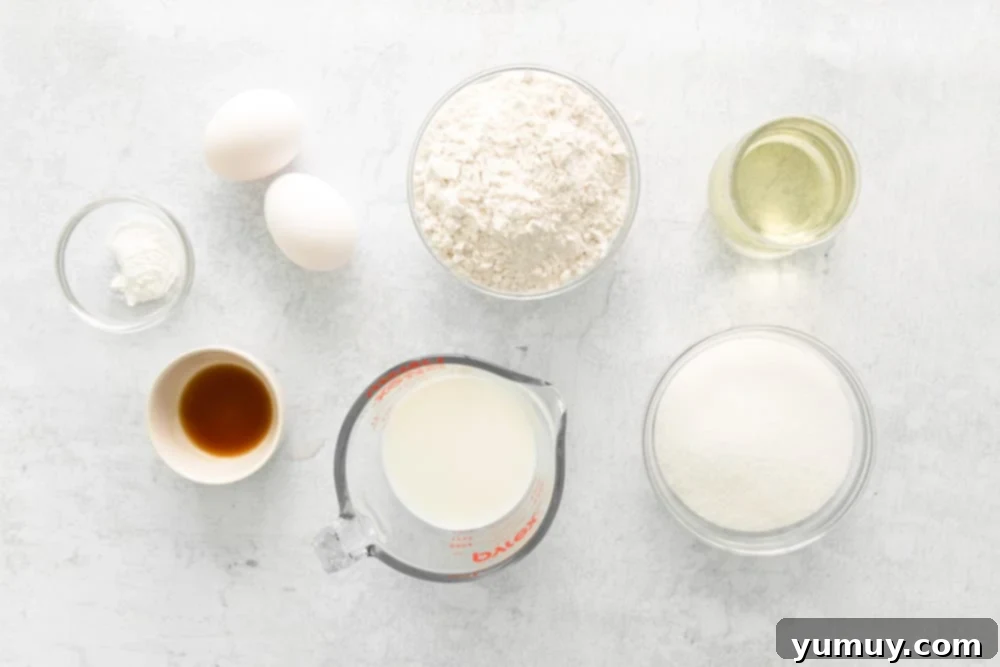 overhead view of ingredients for easter cupcakes in individual bowls.