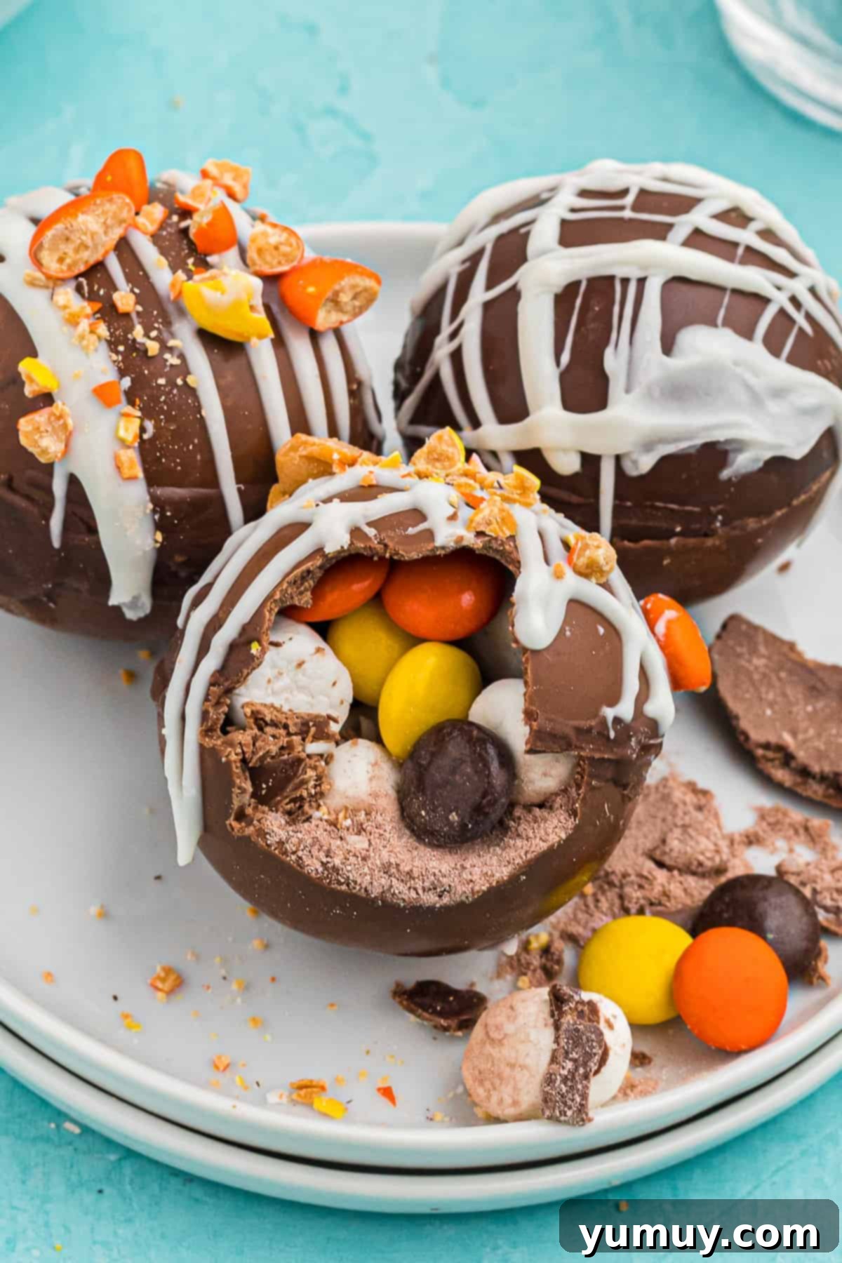 inside of hot cocoa bomb