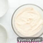 cake batter in a glass bowl.