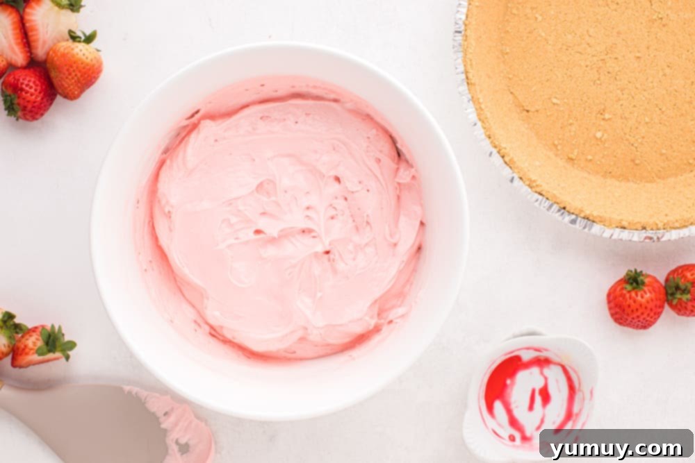 kool aid pie filling in a white bowl.