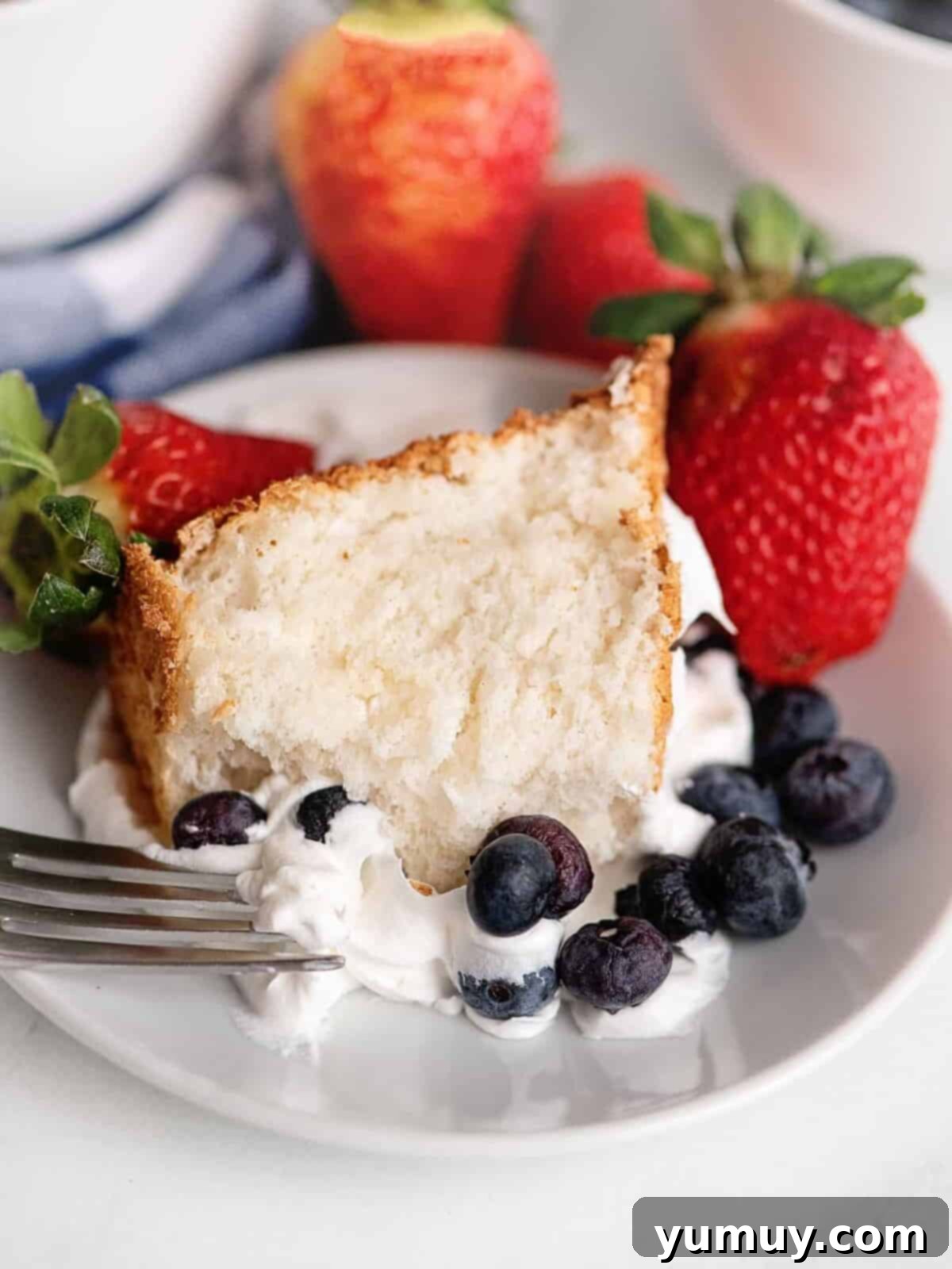Airy Dream Cake 3 plate with angel food cake