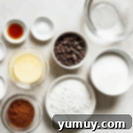 ingredients for chocolate cobbler.