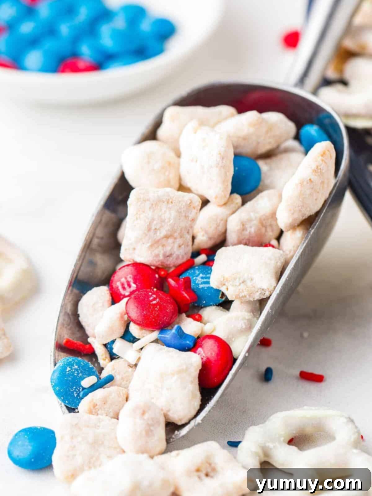 scoop of patriotic puppy chow