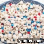 platter with 4th of july puppy chow