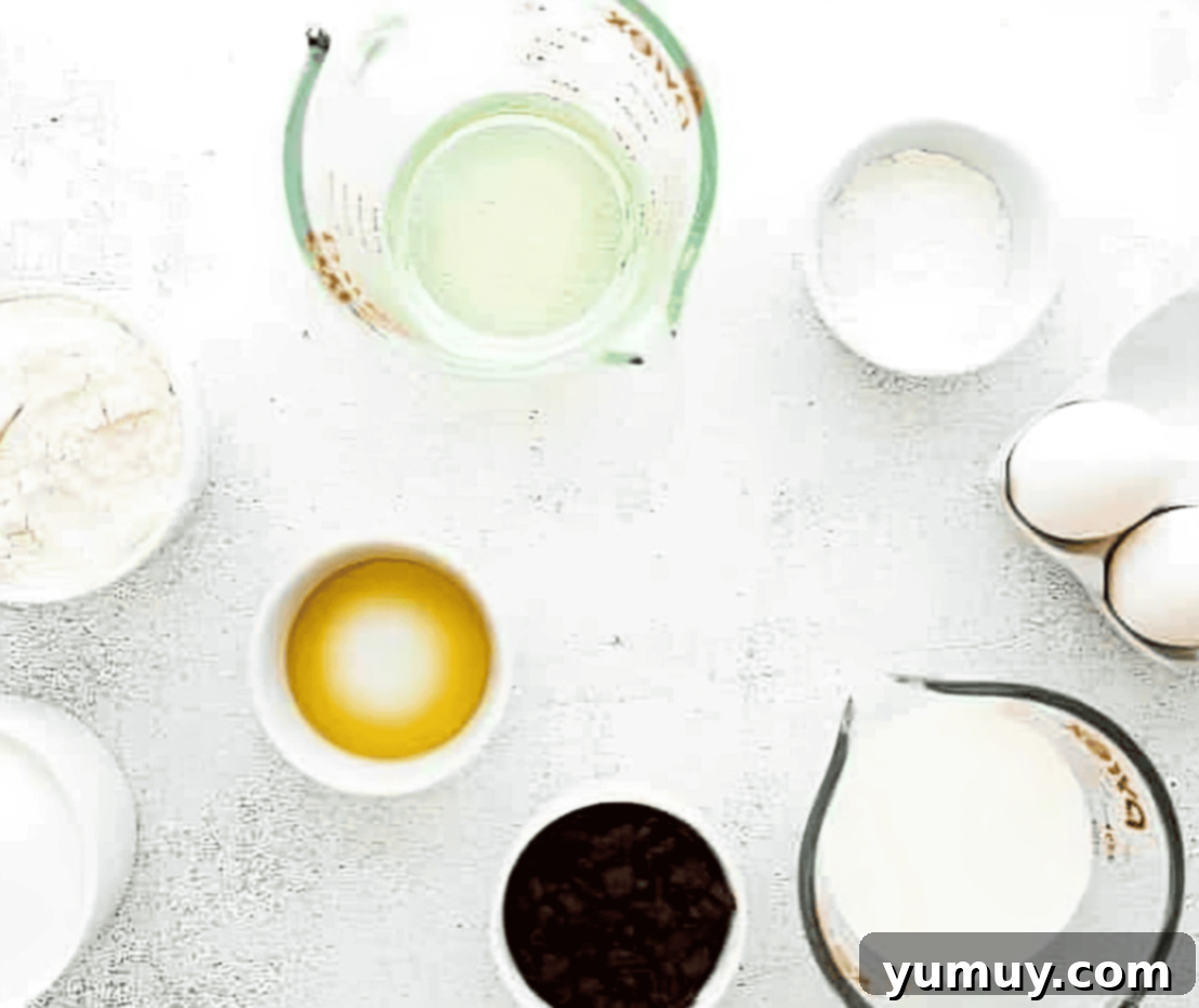 double chocolate cake ingredients.