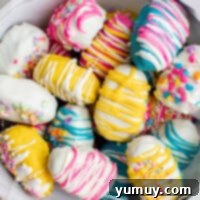 easter cookie dough truffles in bowl
