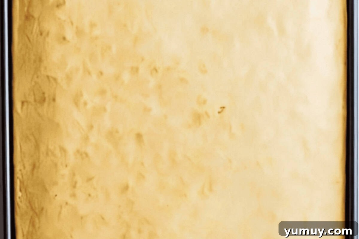 Luscious Vanilla Sheet Cake 13 vanilla sheet cake in a baking pan.