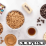 ingredients for birds nest cookies.