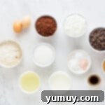 ingredients for chocolate peanut butter muffins