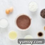ingredients for chocolate peanut butter muffins