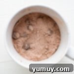 dry ingredients in a mug