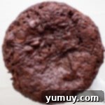 close up on microwave brownie