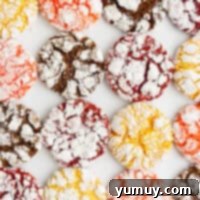 Cool Whip Cloud Cookies 4 overhead view of multi-colored cool whip cookies.