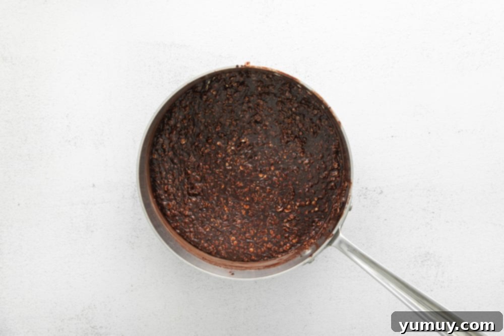 cookie mixture in a saucepan