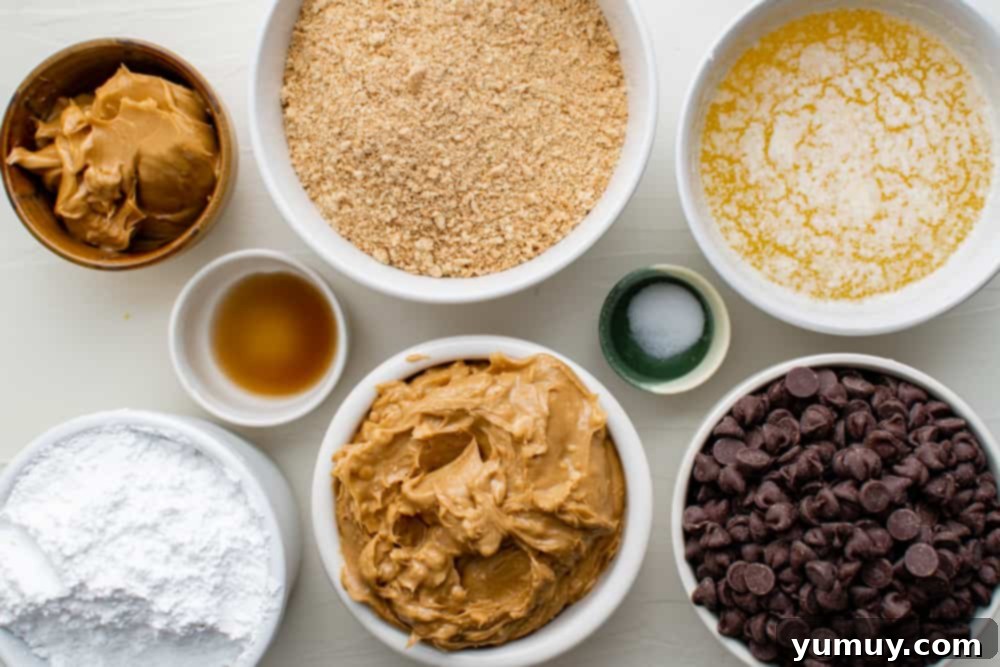 Peanut Butter Dream Bars 12 no bake peanut butter bars ingredients