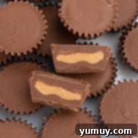 Featured image of homemade peanut butter cups, highlighting their delicious appearance.