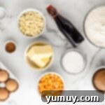 Initial ingredients for pumpkin spice cookies laid out on a table, including flour, sugar, butter, eggs, and spices.