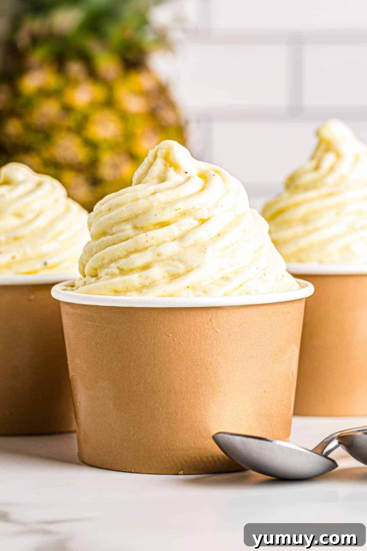 Pineapple Soft Serve Delight 2 homemade dole whip
