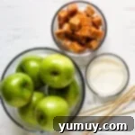 How to prepare apples for caramel dipping, showing clean apples.